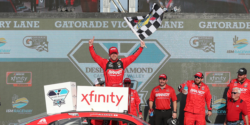 Visit ALLGAIER TAKES HOME FIRST WIN IN 2019 AND KRAUS CLAIMS THE NASCAR KN PRO SERIES WEST CHAMP page