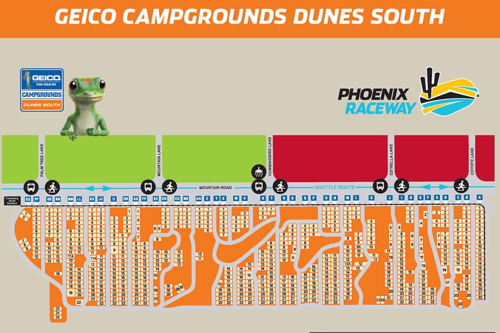 Geico Campgrounds Dunes South At Phoenix Raceway