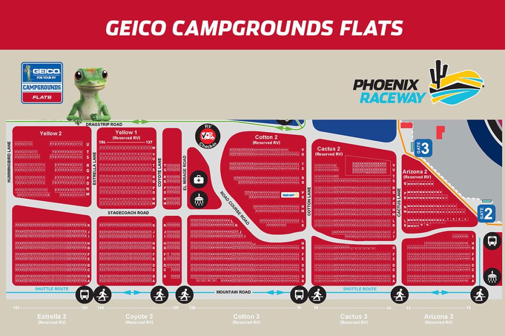 Geico Campgrounds Flats At Phoenix Raceway