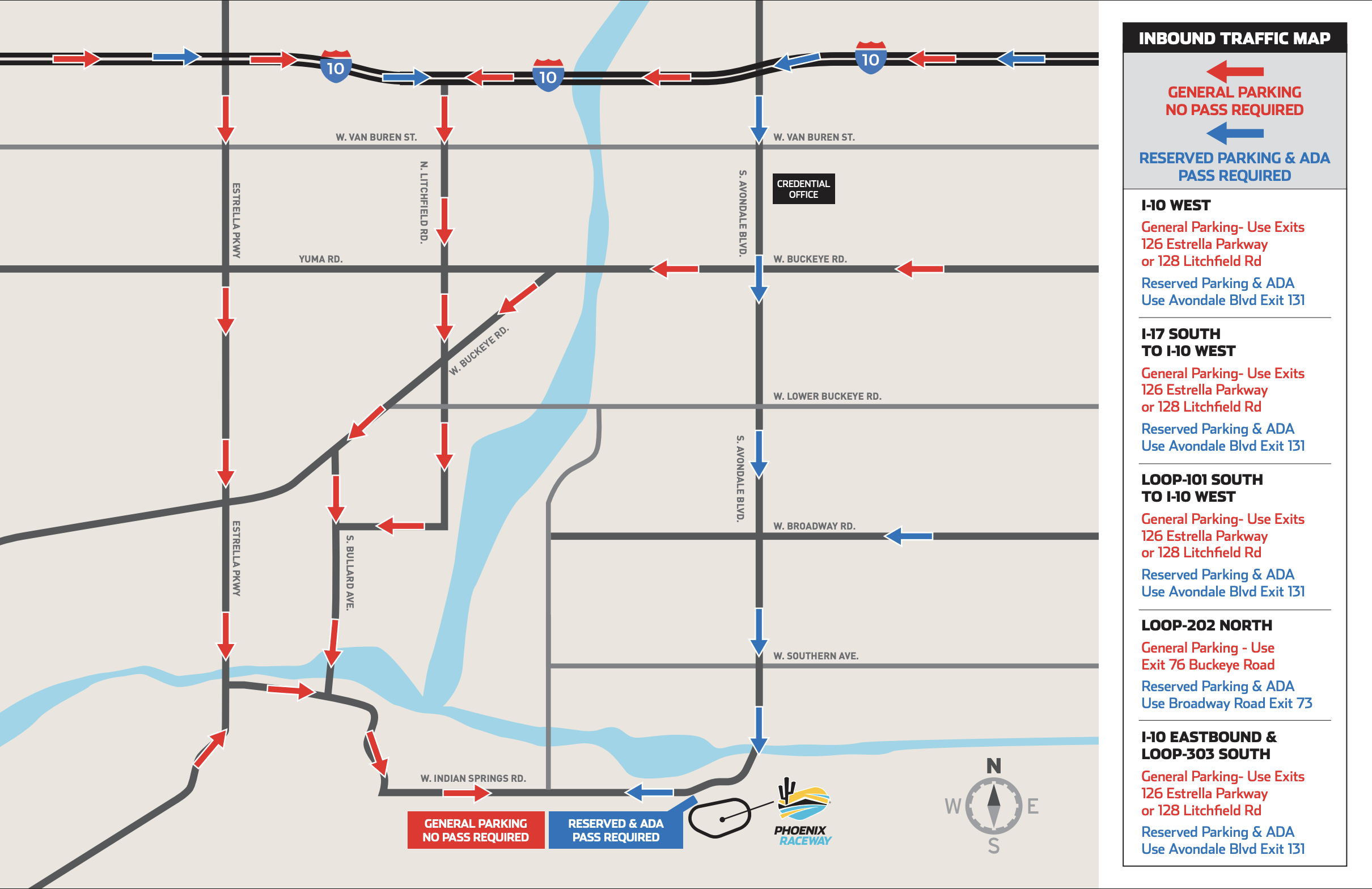Inbound Traffic Routes Map